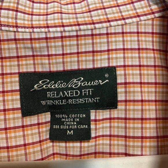 Eddie Bauer Plaid Short Sleeve Dress Shirt - Picture 4 of 4